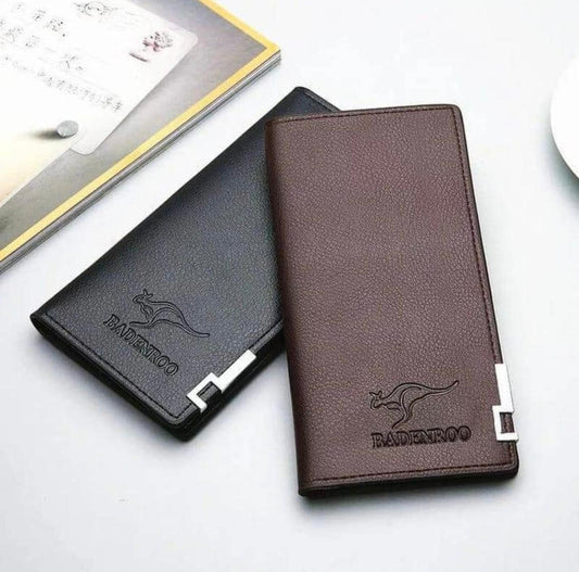 Mans Casual Long Fold Leather Wallet